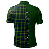 Clan Campbell of Breadalbane Modern Tartan Polo Shirt - Lion Rampant And Celtic Thistle Style JN84 Campbell of Breadalbane Modern Tartan Tartan Polo